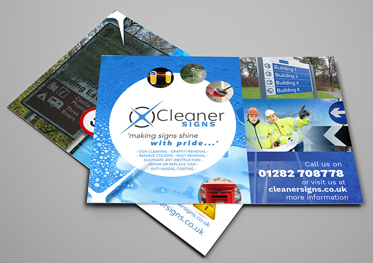 Cleaner Signs Sign Cleaning Services Flyer Design