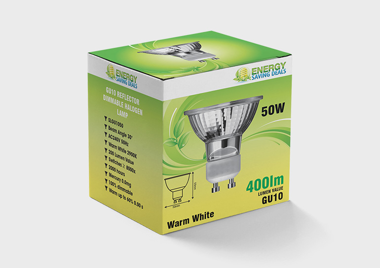 Energy Saving Halogen Lamp Packaging Design