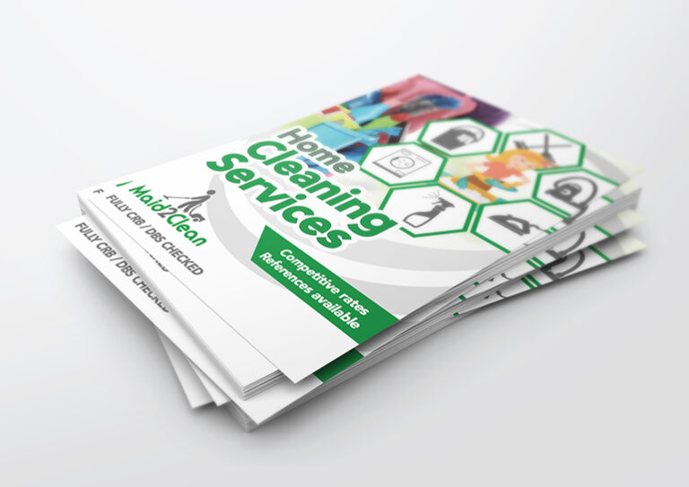 Maid 2 Clean Home Cleaning Services Flyer Design