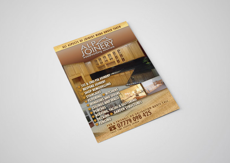 ALP Joinery Woodwork Solutions Flyer Design