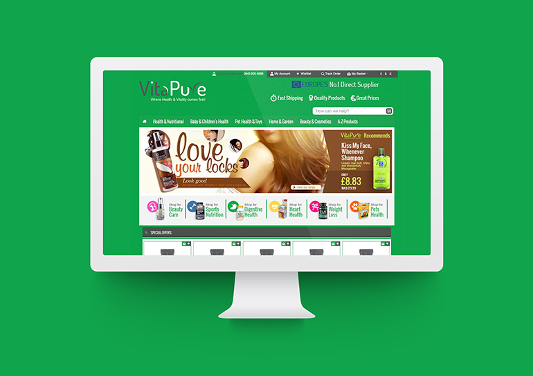 VitaPure - Health Supplements Website Design