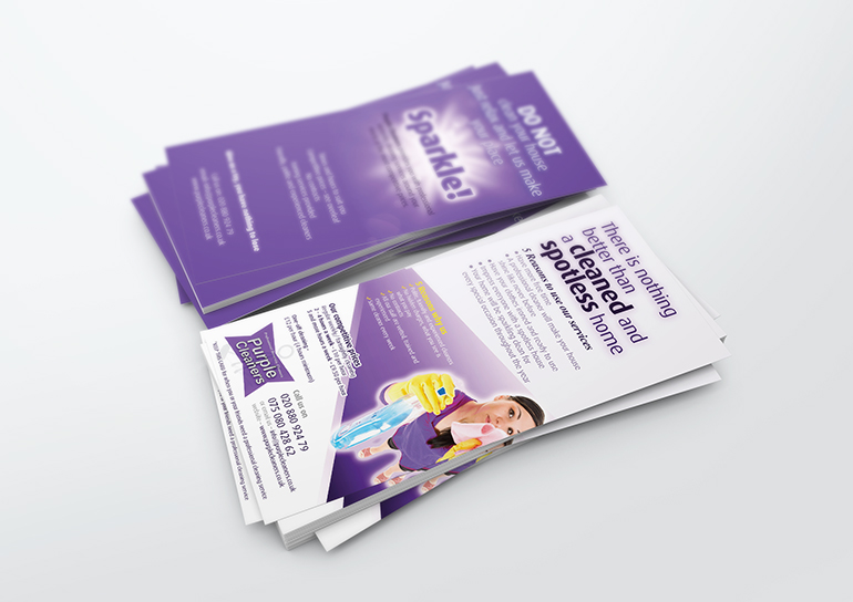 Purple Cleaners Cleaning Services Flyer Design