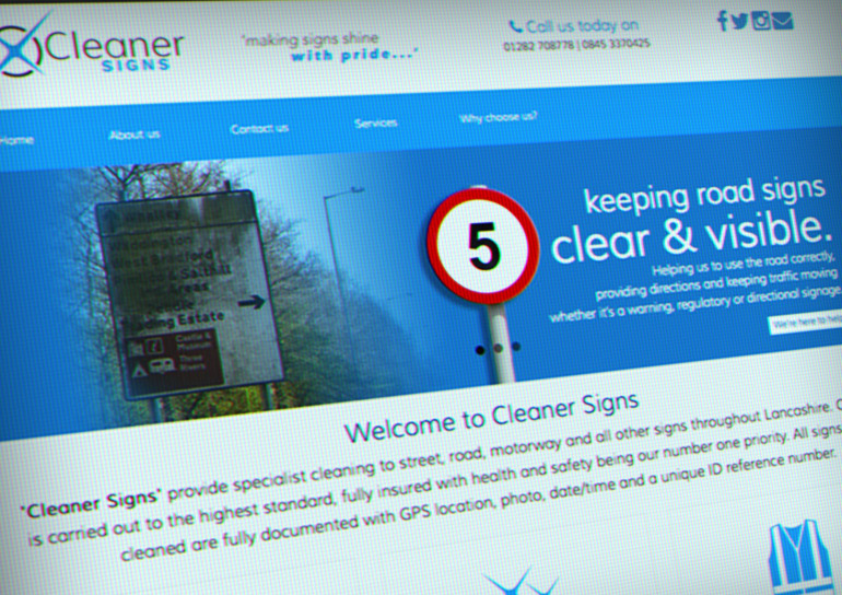 Cleaner Signs Website Design