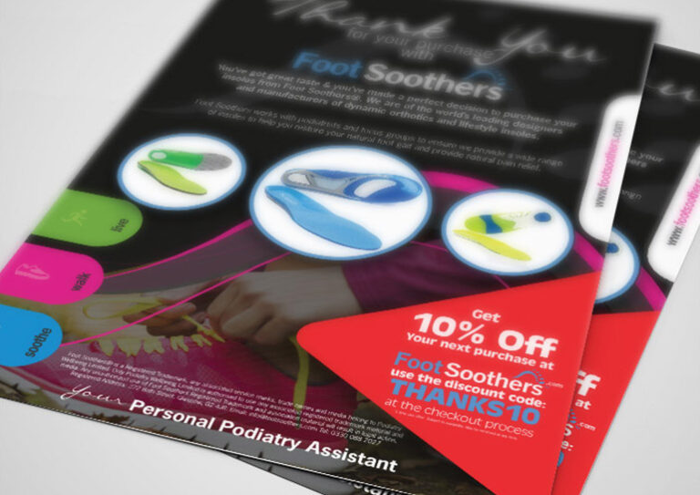 Foot Soothers Discount Code Flyer Design