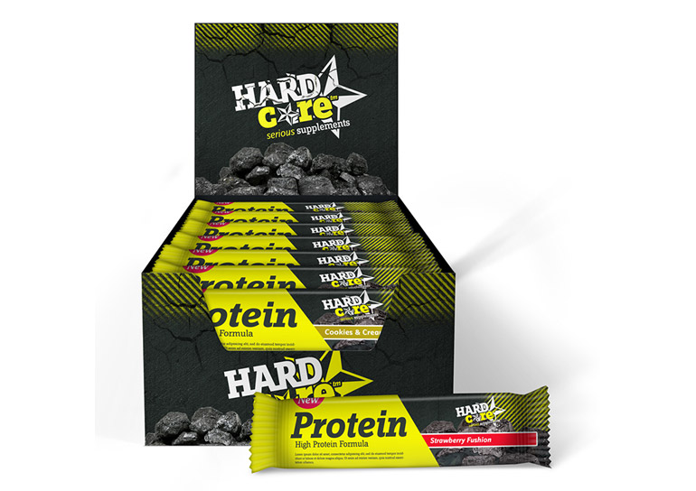 Hard Core Protein Bar Wrapper Design