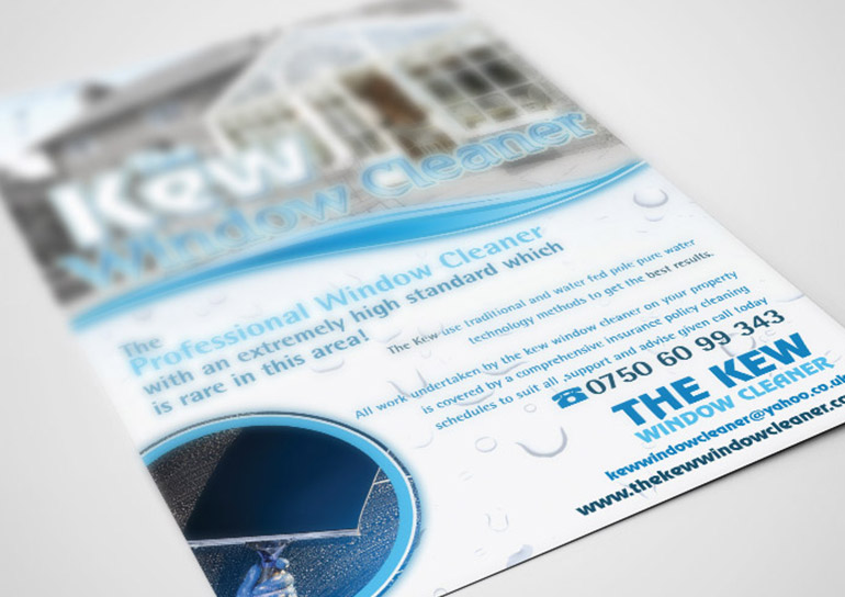 The Kew Window Cleaning Services Flyer Design
