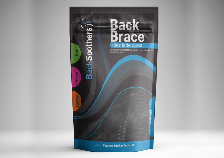 Back Soothers Back Brace Package Design