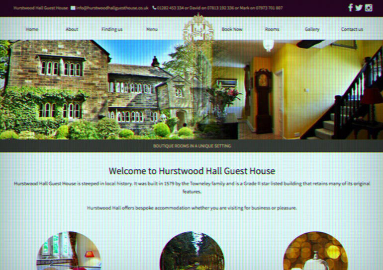 Hurstwood Hall Guest House Website Design