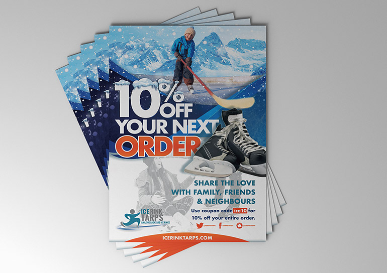 Ice Rink Tarps Promotion Discount Flyer Design