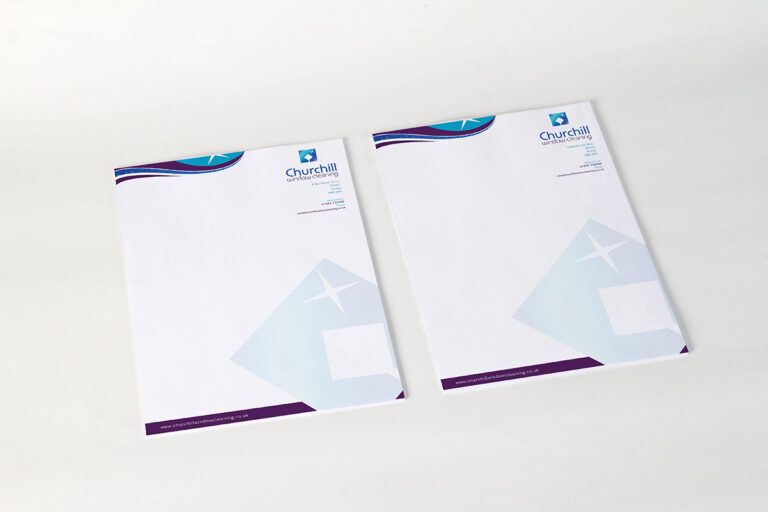 Churchill Window Cleaning Letterhead Design