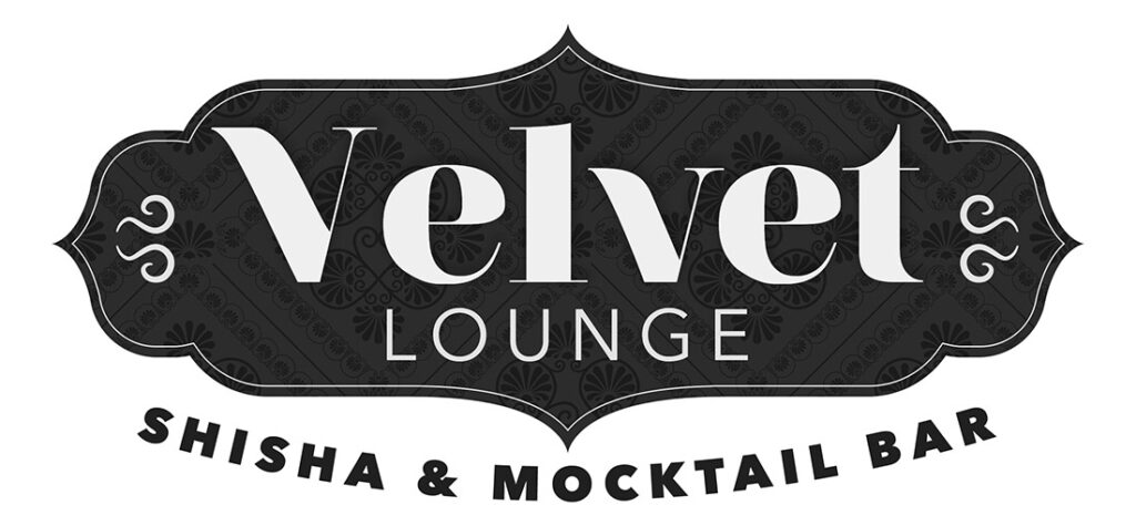 Velvet Lounge Shisha Mocktails Bar Logo Design