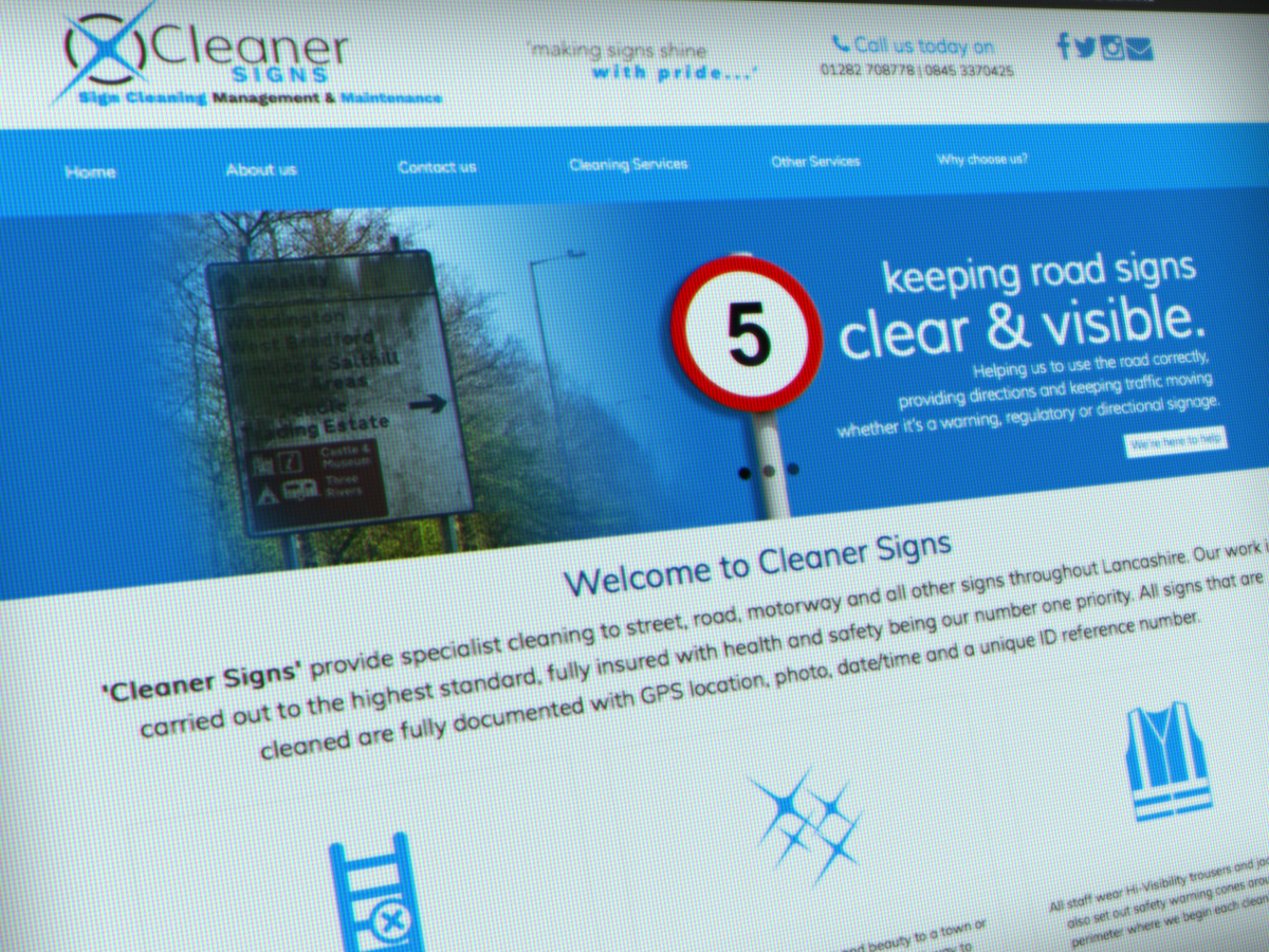 Cleaner Signs Web Design