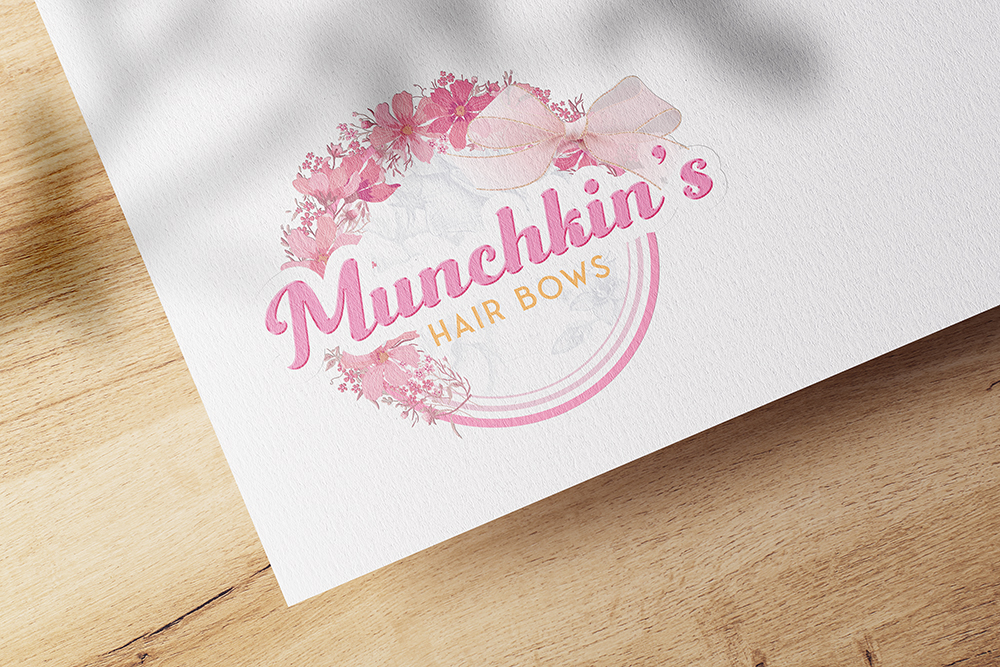 Munchkin's Hair Bows Logo Design