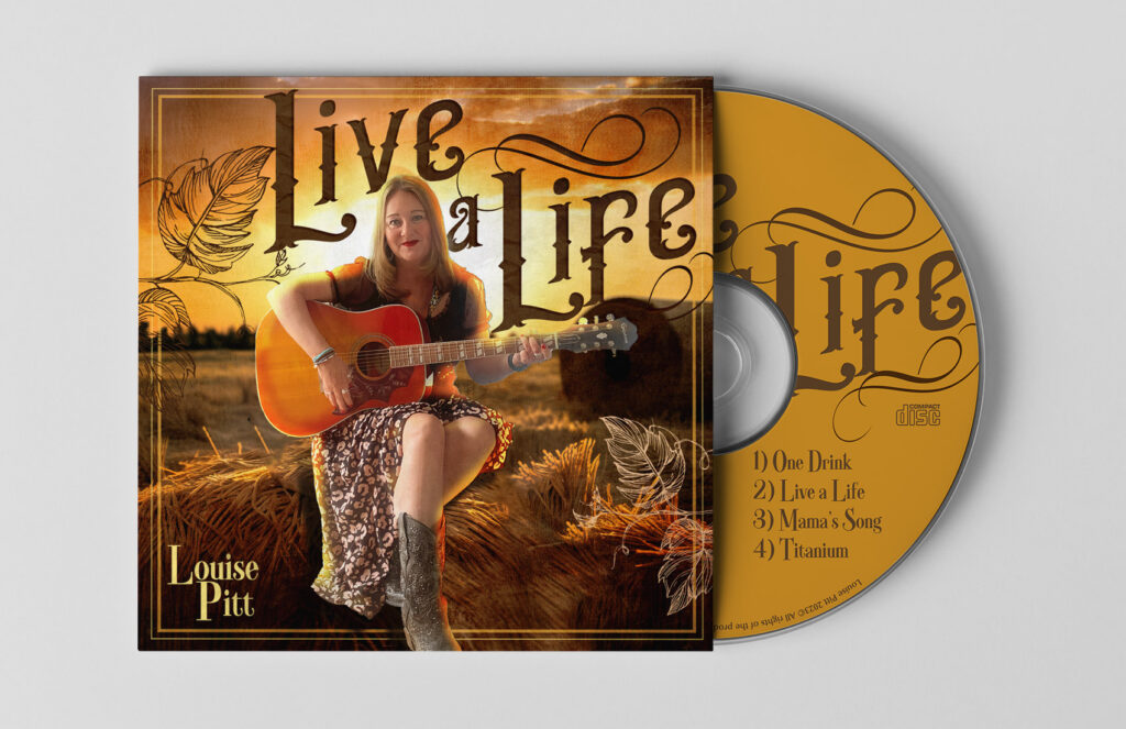 Louise Pitt Live A Life Album Cover Design