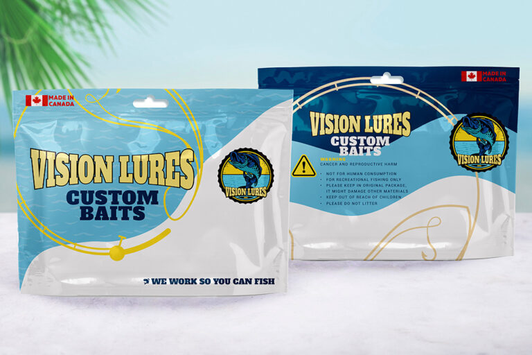 Vision Lures Custom Baits Packaging Design