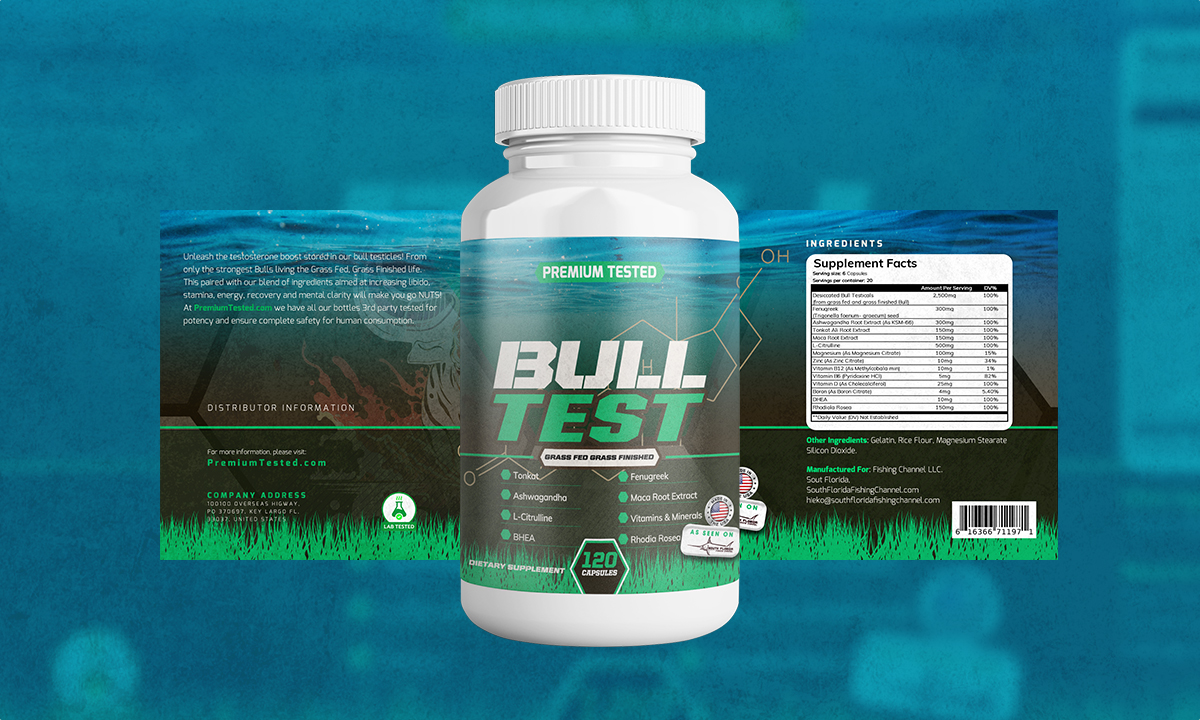 Bull Test Supplement Label Design