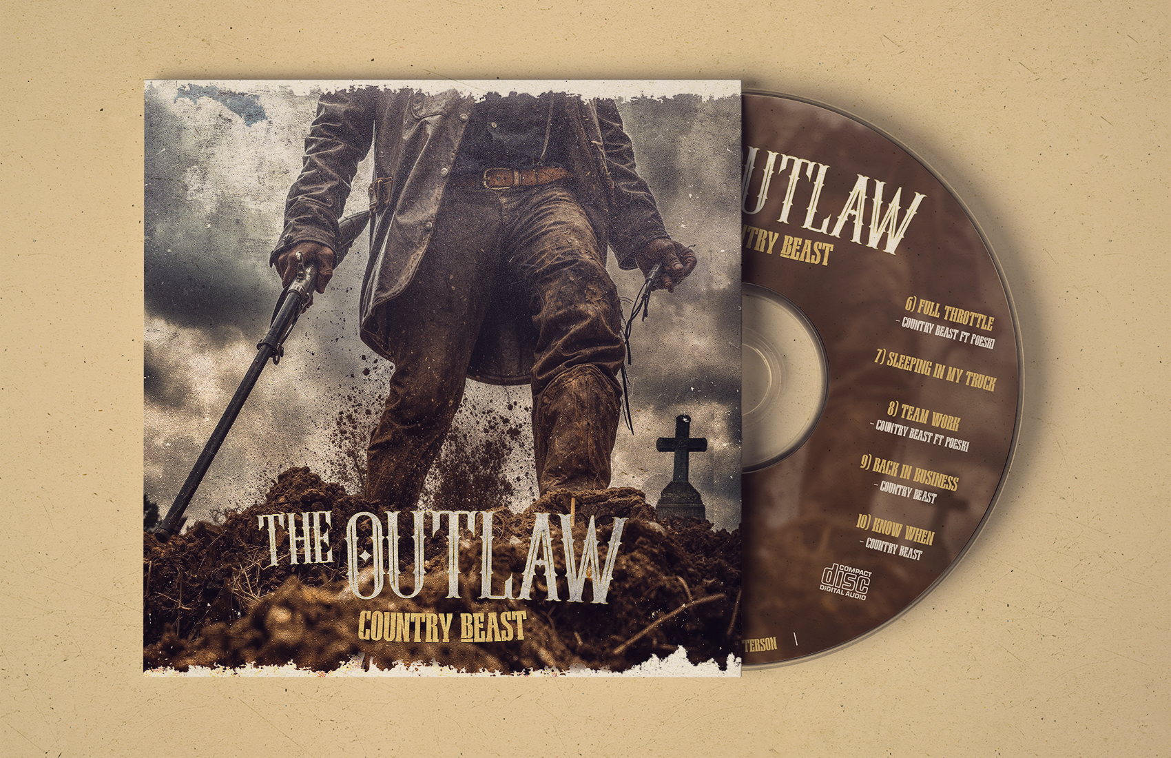 53601---THE-OUTLAW-by-COUNTRY-BEAST---CD-Cover-Design